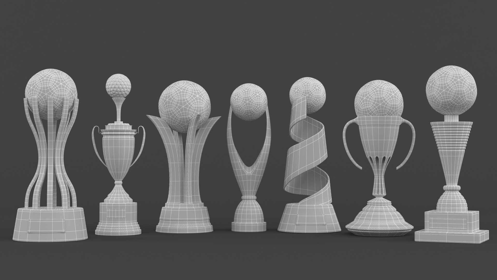 Trophy Cup Collection 3D model_15