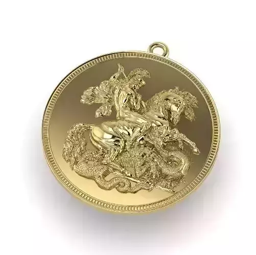 Pendant Royal medal with a rider N011107