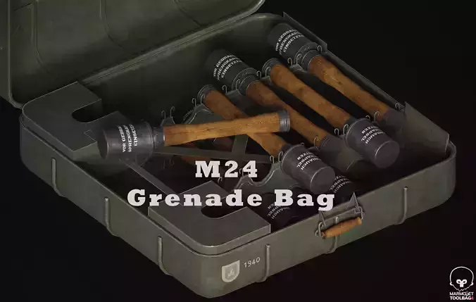 M24 Grenade Bag 3D Model 3D model M24 Grenade Bag 3D Model 3D model