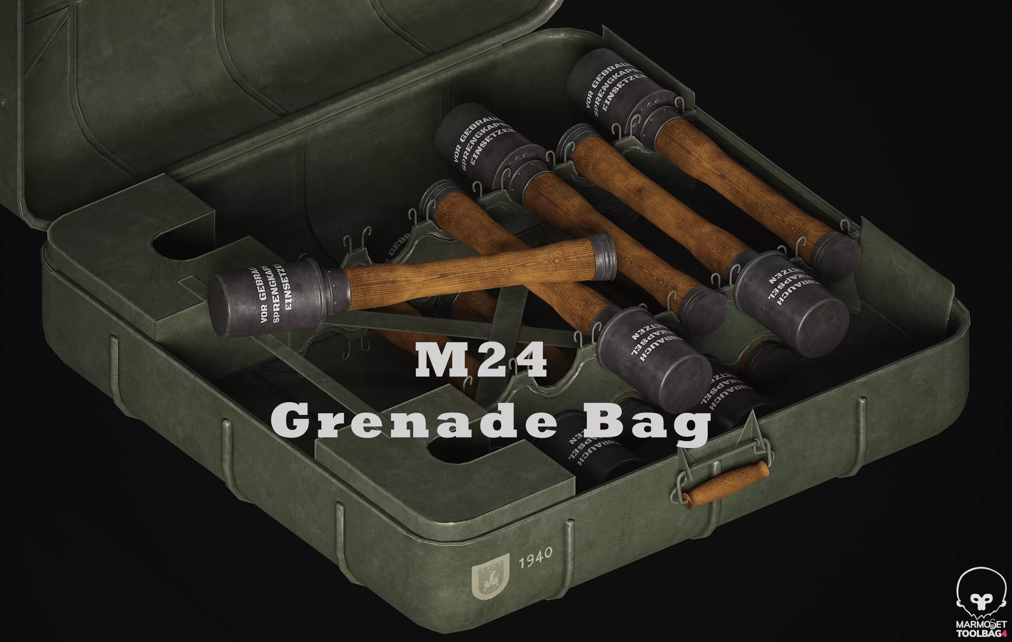 M24 Grenade Bag 3D Model 3D model_0