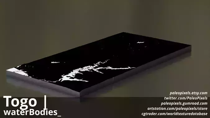 Togo Roads and Buildings 16k High resolution Maps and masks