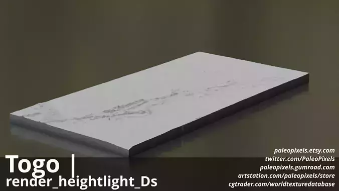 Togo FBX 3D mesh Displacement 16k High resolution Maps and masks