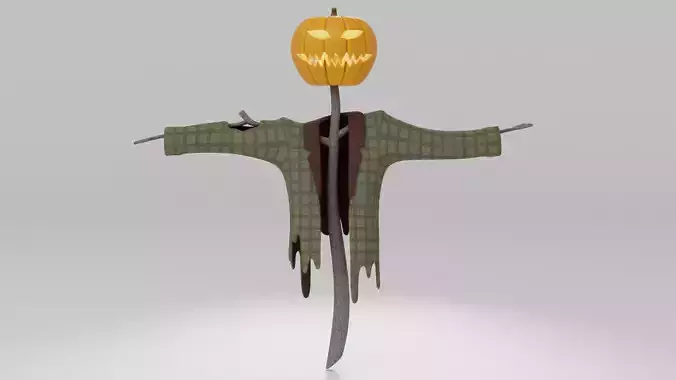 Mr Pumpkin Low-poly 3D model