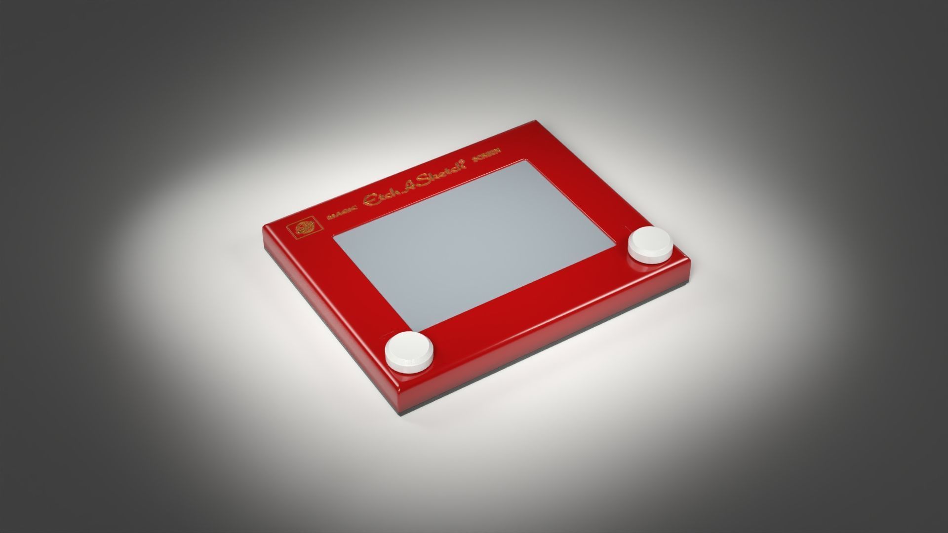 Etch A Sketch Low-poly 3D model_7