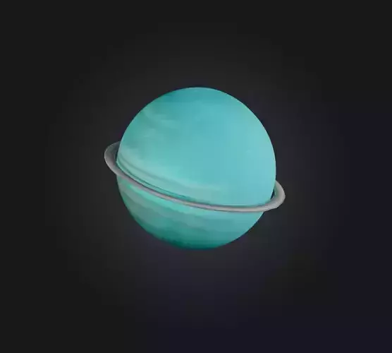 Uranus Planet Low-poly 3D model