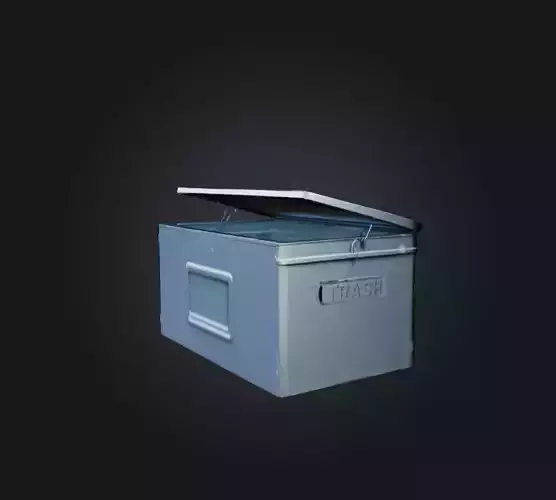 Trash Box 2 Low-poly 3D model