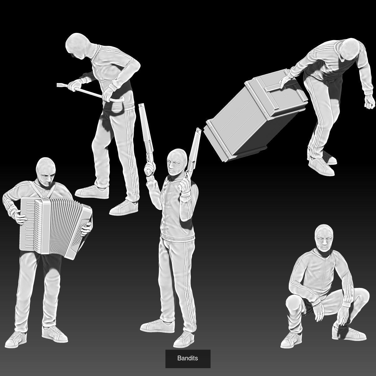 Soldiers for 3d printing 3D Model Collection_7