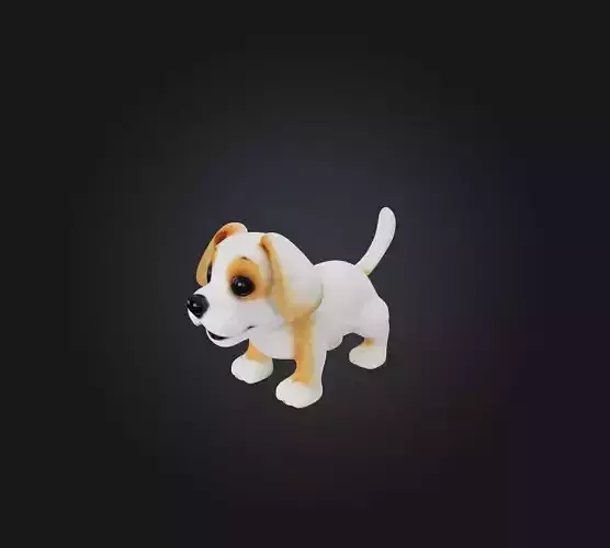 toy dog Low-poly 3D model
