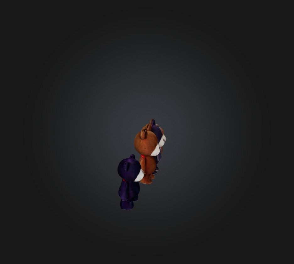 tedy bear toys Low-poly 3D model_4