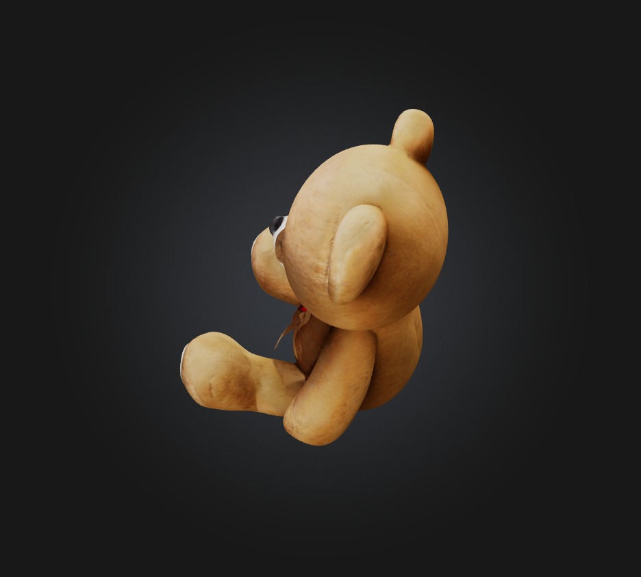 Teddy bear 3 Low-poly 3D model_8