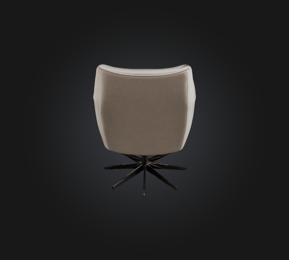 swivel chair Low-poly 3D model_5