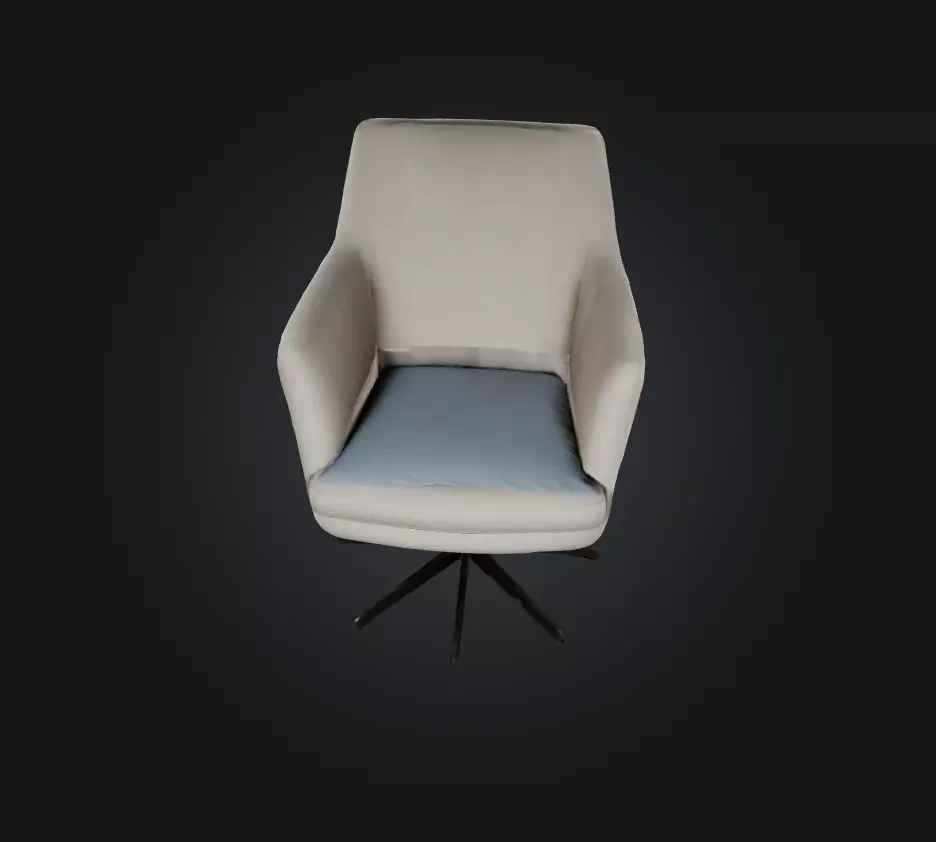 swivel chair Low-poly 3D model_0