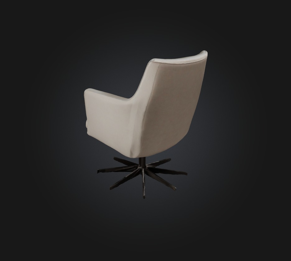 swivel chair Low-poly 3D model_6