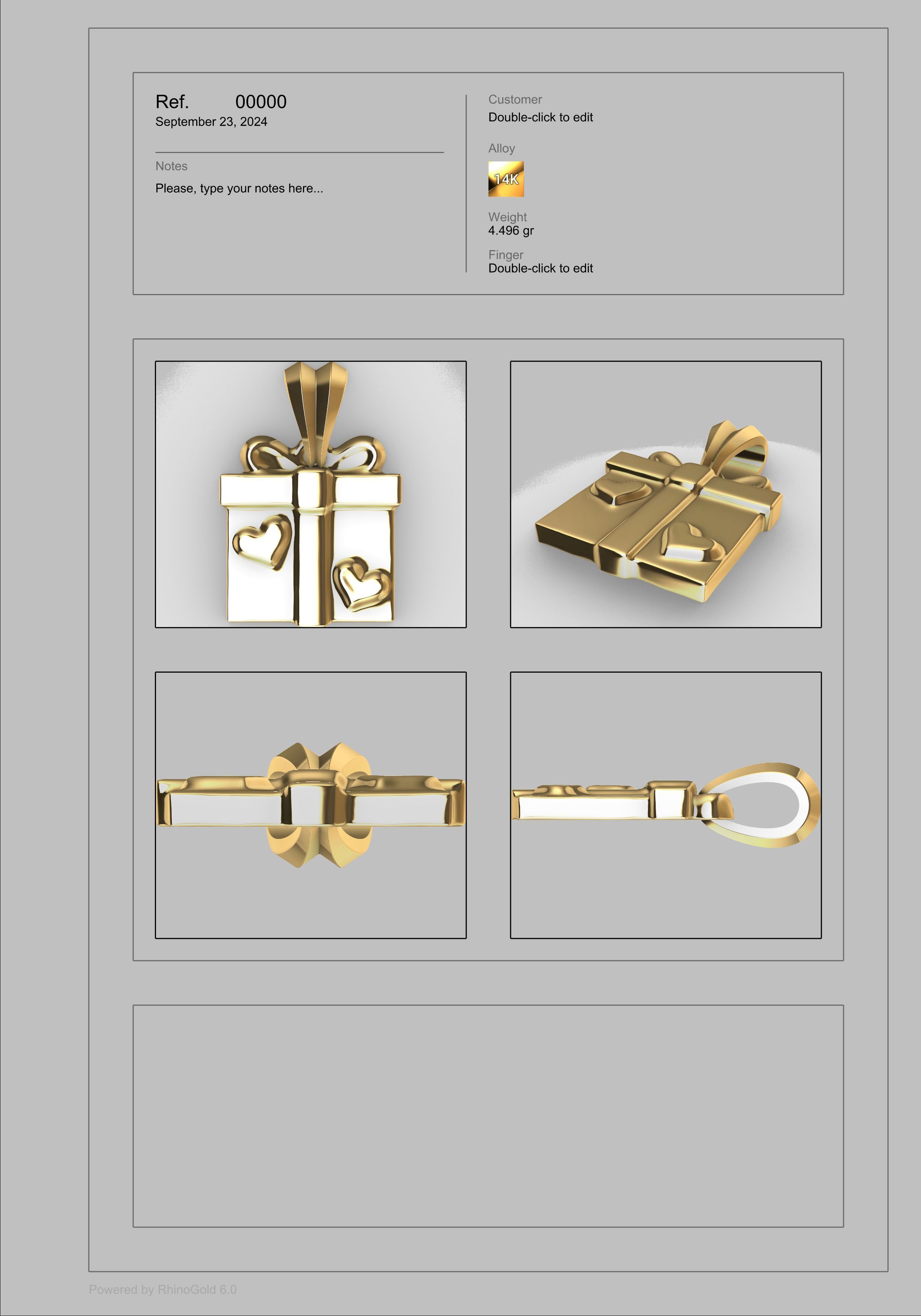 Gift Box Pendant 3D print model_5