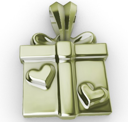 Gift Box Pendant 3D print model_3