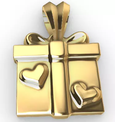 Gift Box Pendant 3D print model_0