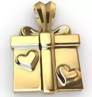 Gift Box Pendant 3D print model