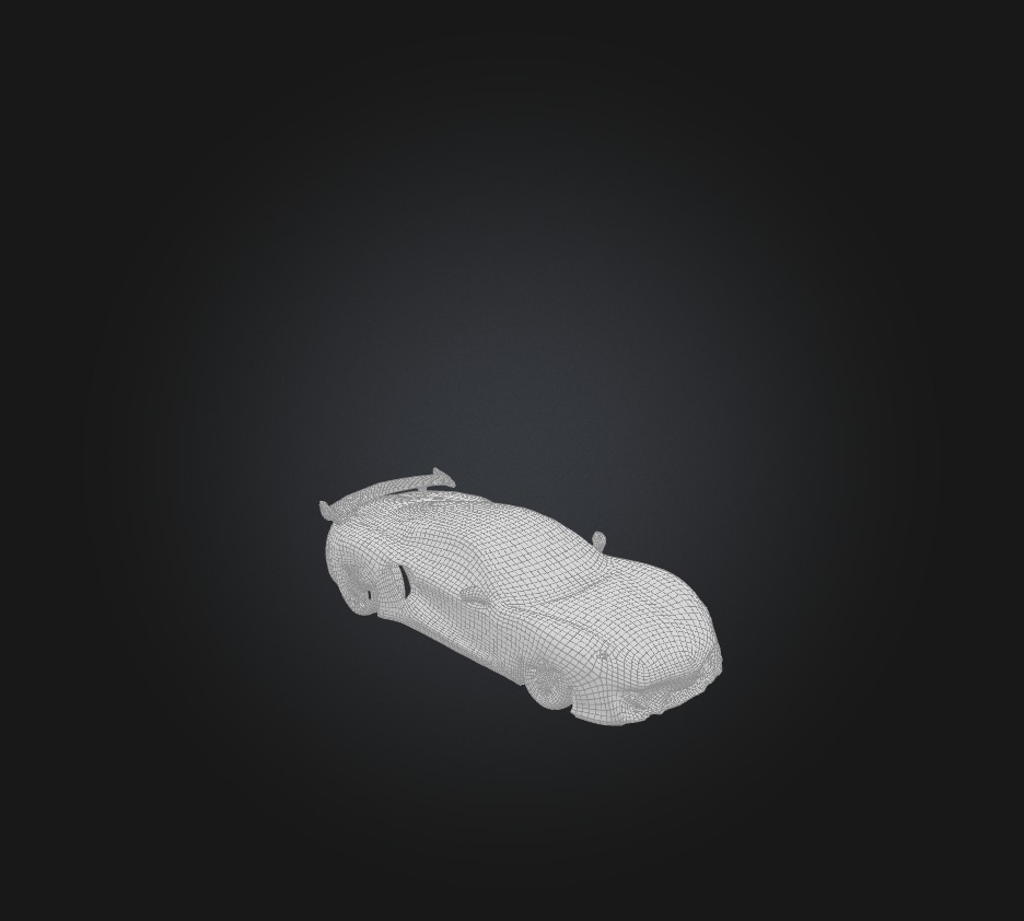 sports car Low-poly 3D model_1