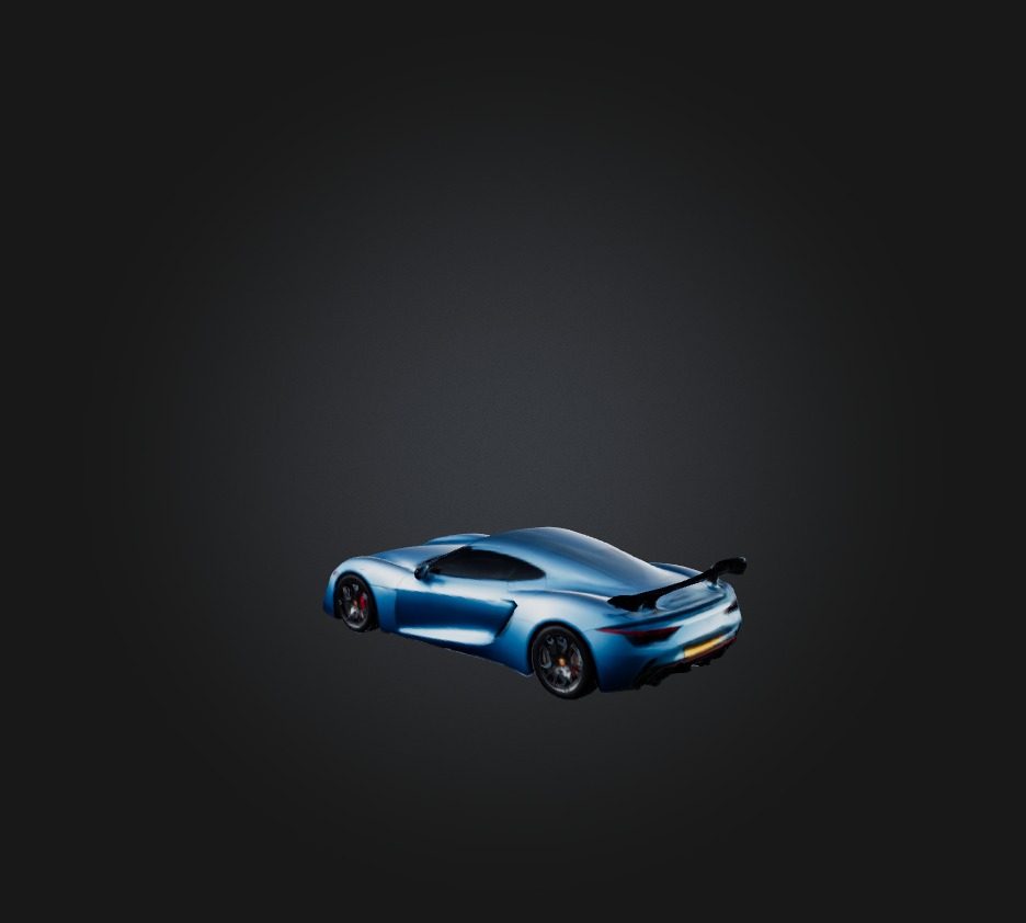 sports car Low-poly 3D model_5