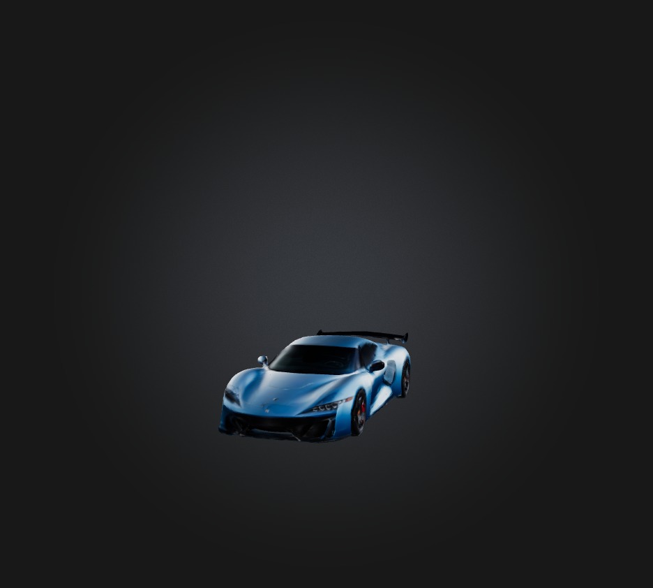 sports car Low-poly 3D model_7