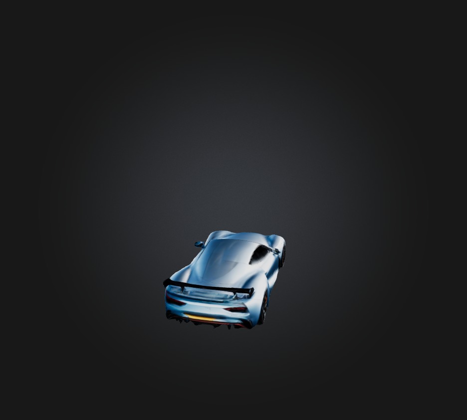 sports car Low-poly 3D model_4