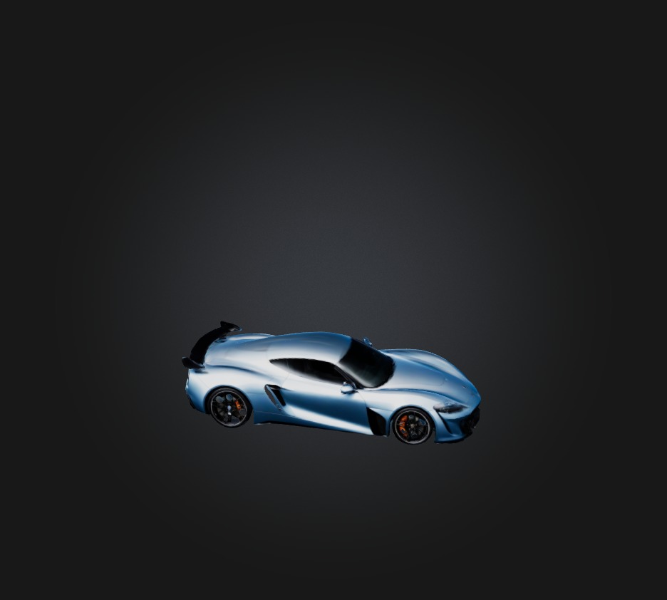 sports car Low-poly 3D model_2
