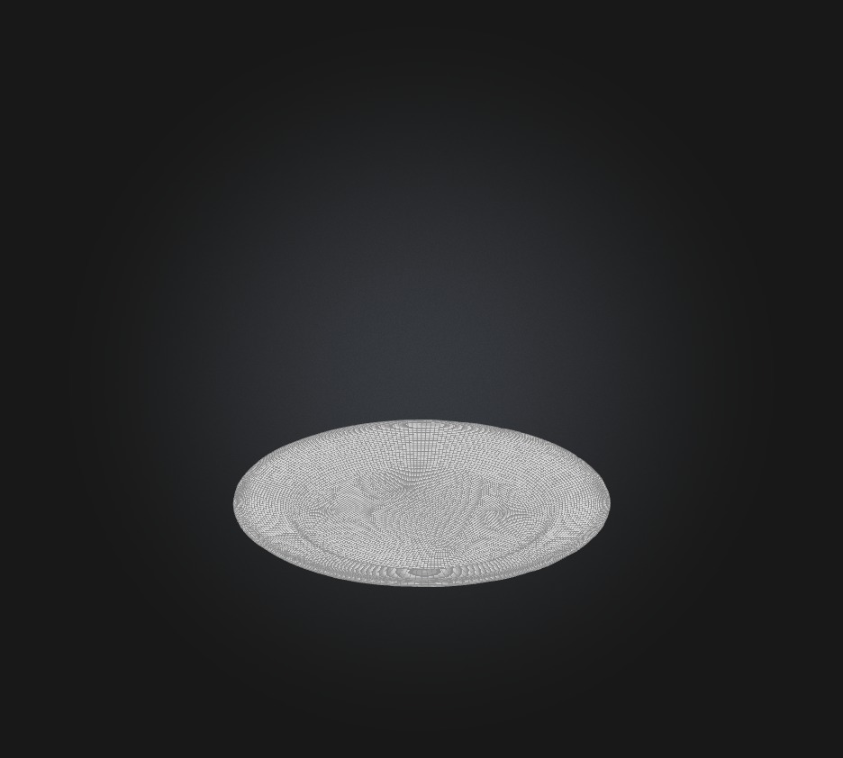 Plate Low-poly 3D model_1