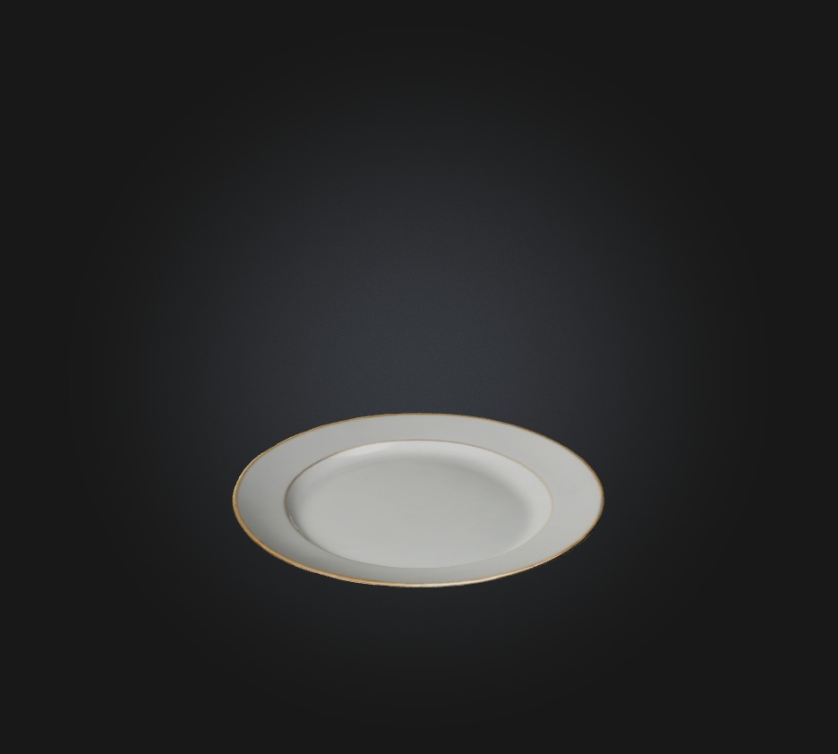 Plate Low-poly 3D model_3