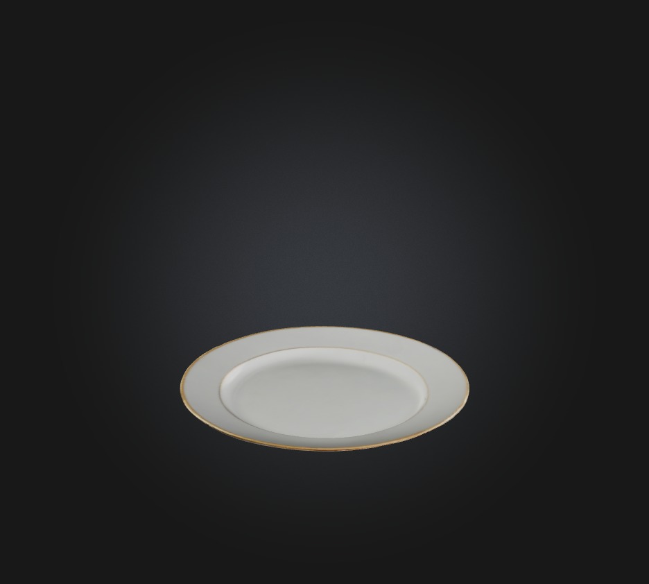 Plate Low-poly 3D model_4
