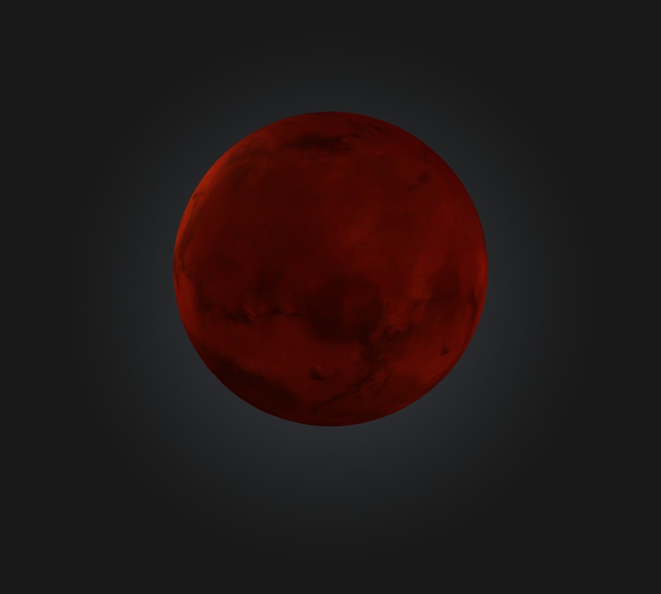 Mars Planet Low-poly 3D model_8