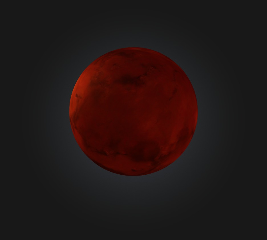 Mars Planet Low-poly 3D model_9
