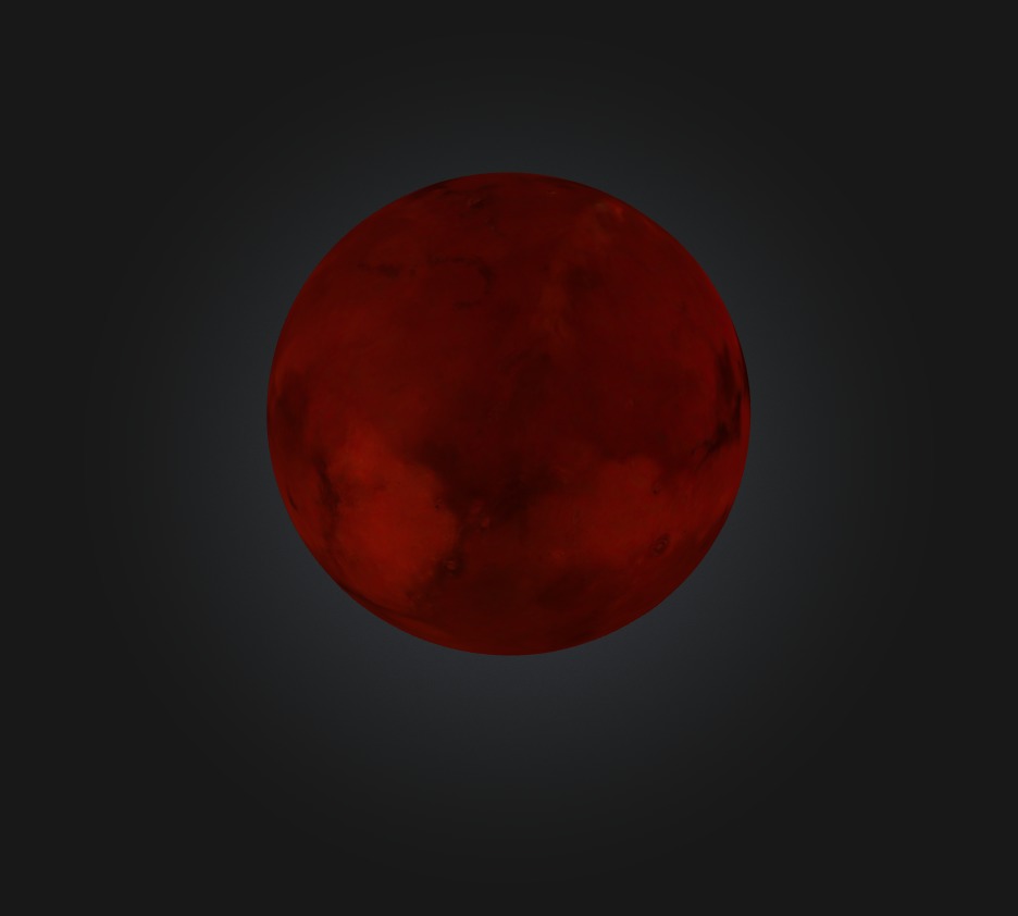 Mars Planet Low-poly 3D model_5