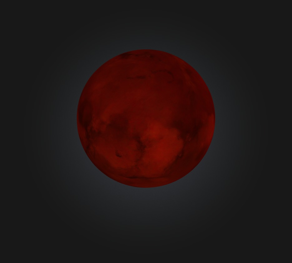 Mars Planet Low-poly 3D model_6
