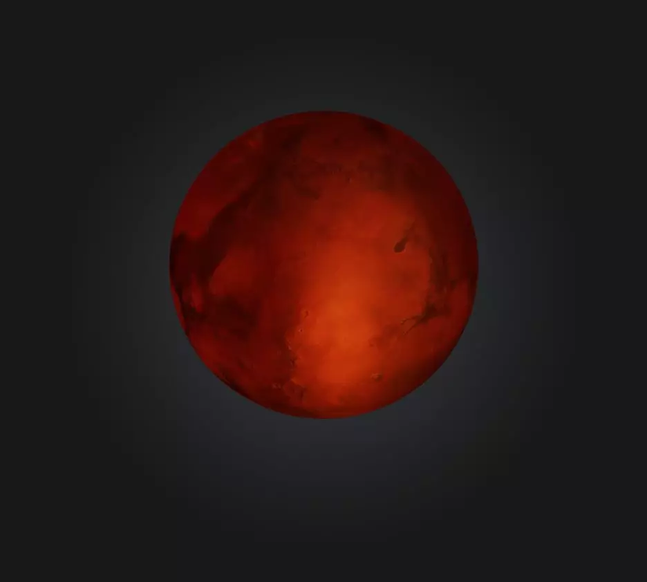 Mars Planet Low-poly 3D model_0