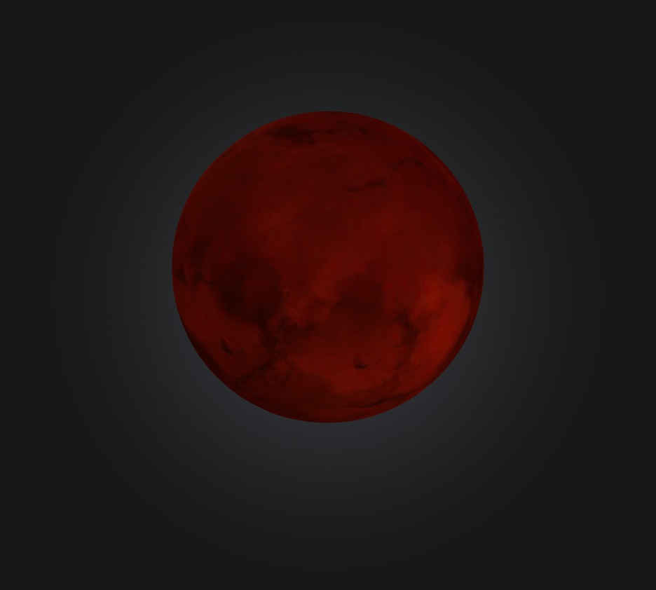 Mars Planet Low-poly 3D model_7