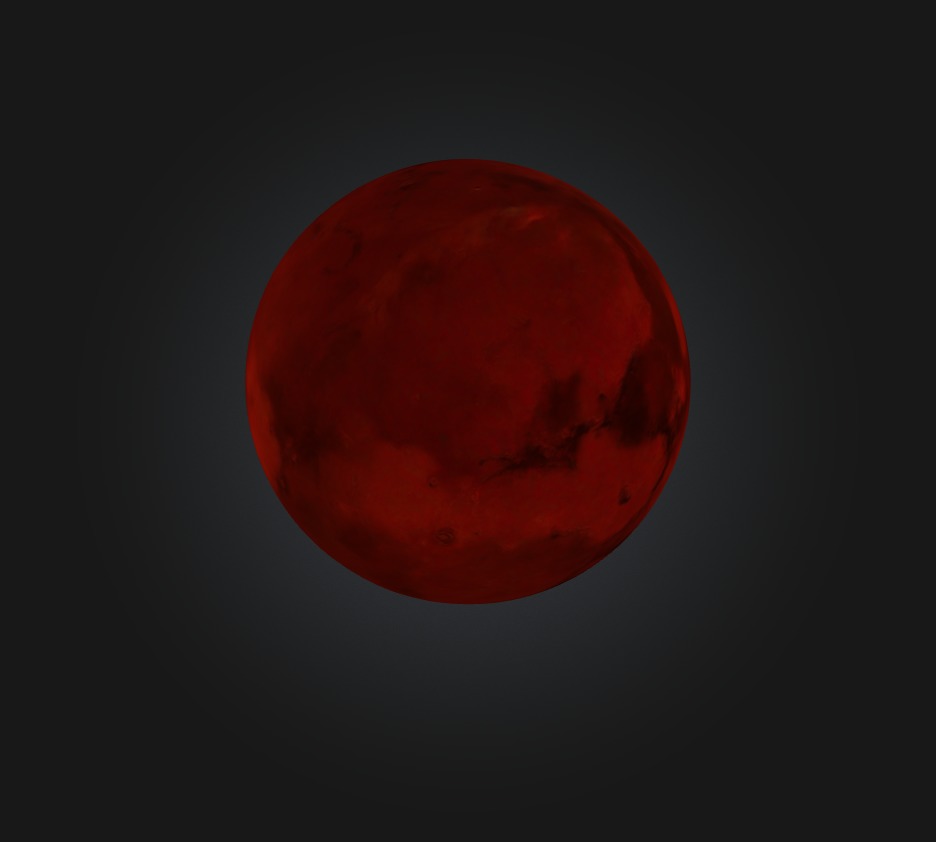 Mars Planet Low-poly 3D model_4