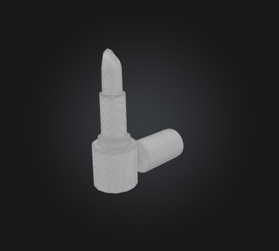 lipstick Low-poly 3D model_1