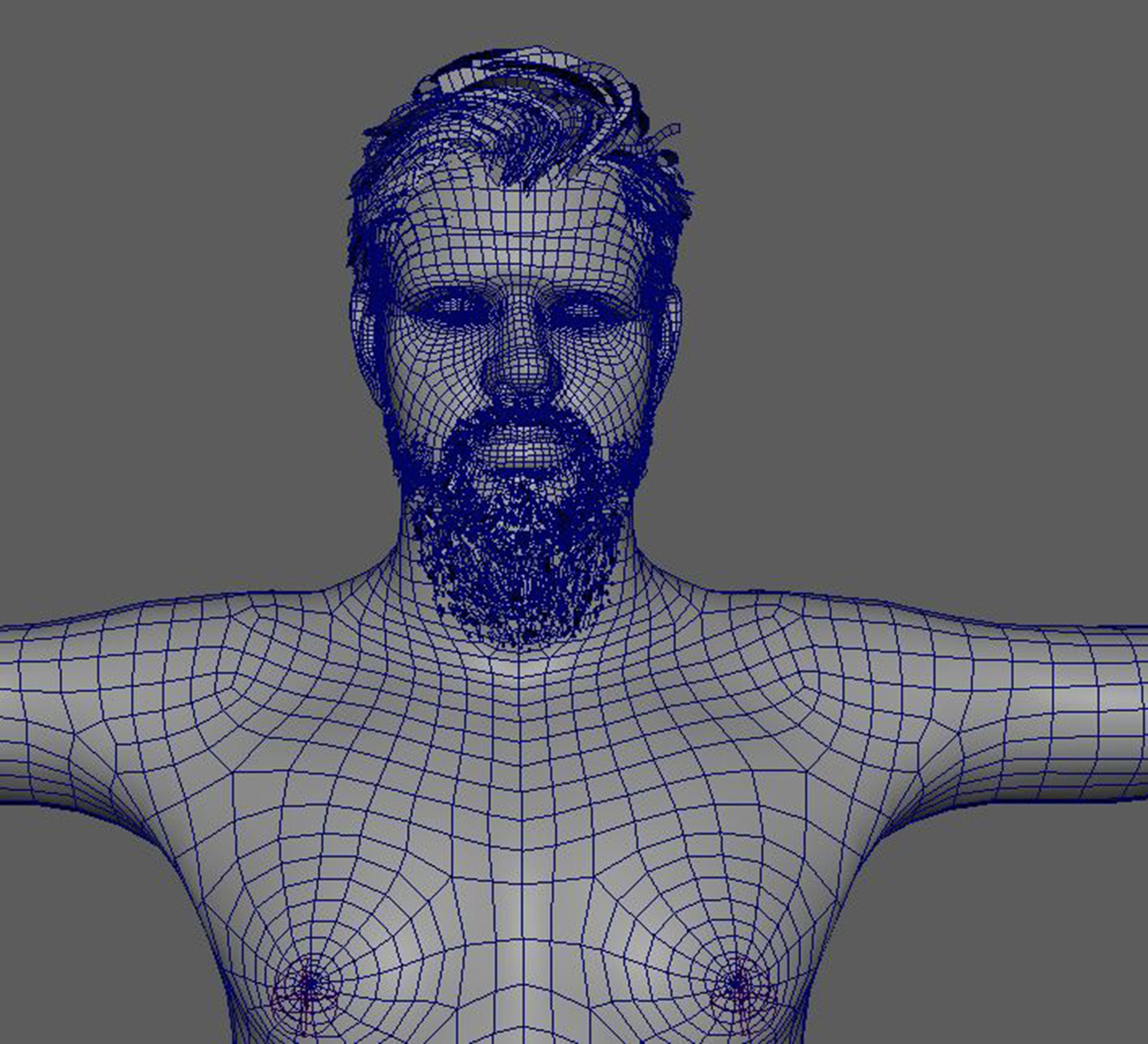 Matt Damon 3d model low-poly Low-poly 3D model_13