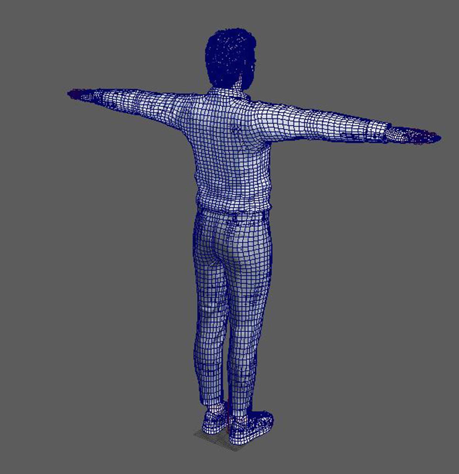 Matt Damon 3d model low-poly Low-poly 3D model_17