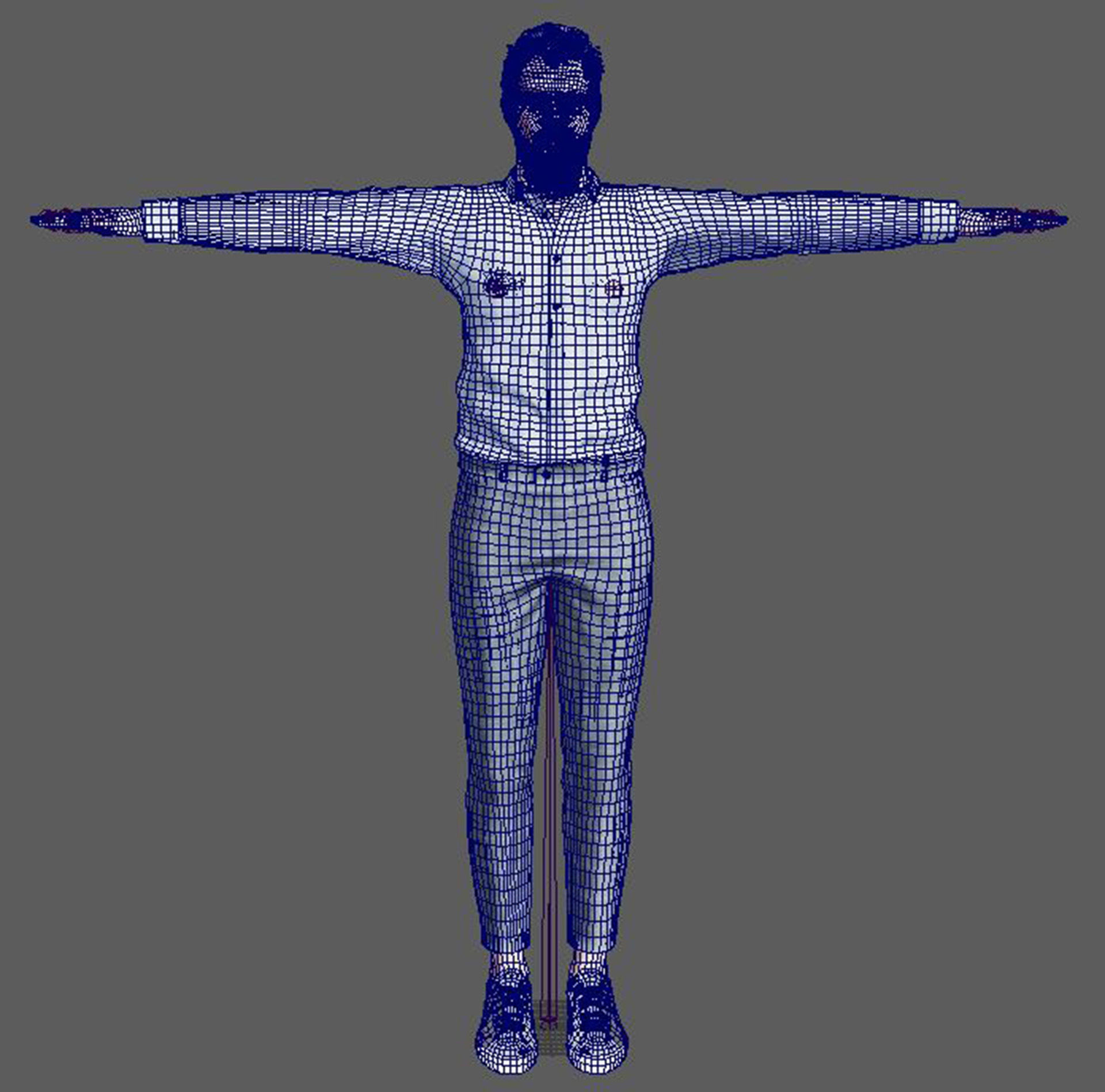 Matt Damon 3d model low-poly Low-poly 3D model_16