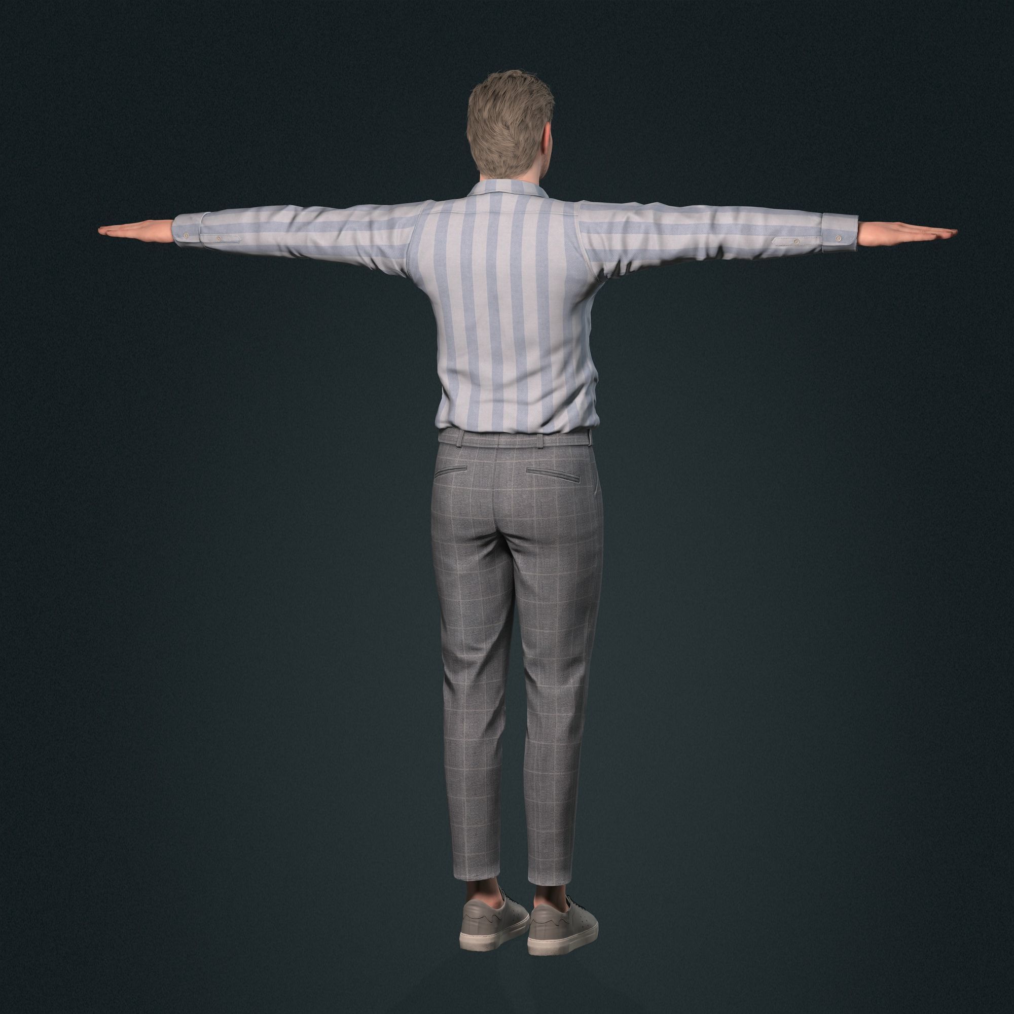 Matt Damon 3d model low-poly Low-poly 3D model_12