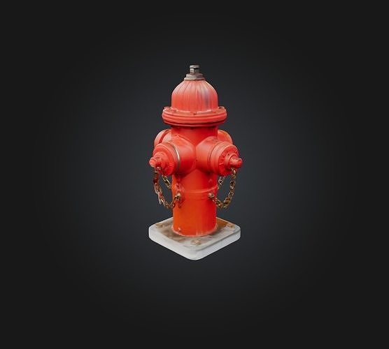 fire hydrant 2 Low-poly 3D model