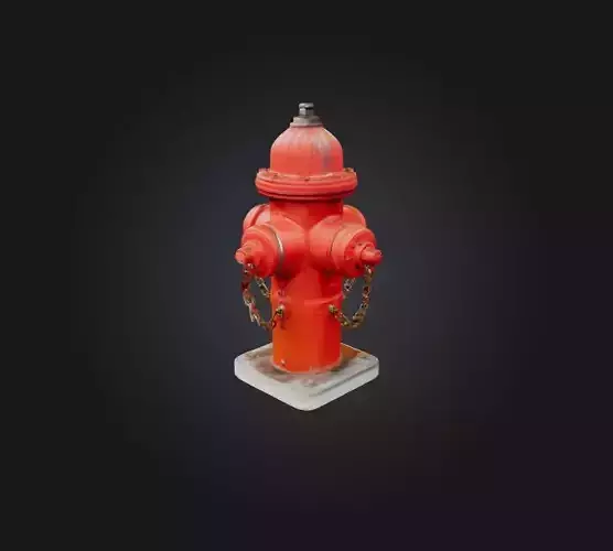 fire hydrant 2 Low-poly 3D model
