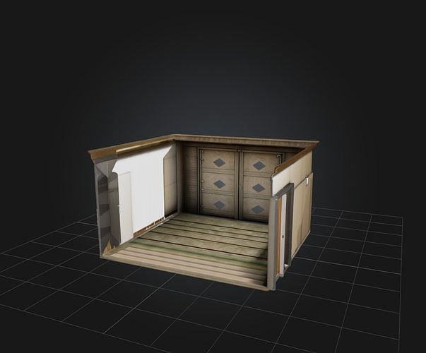 Empty Room Low-poly 3D model