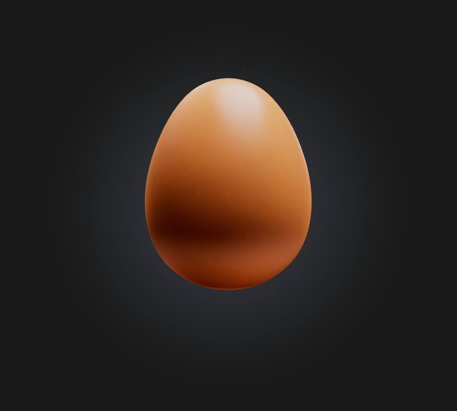 Egg Model Low-poly 3D model_2