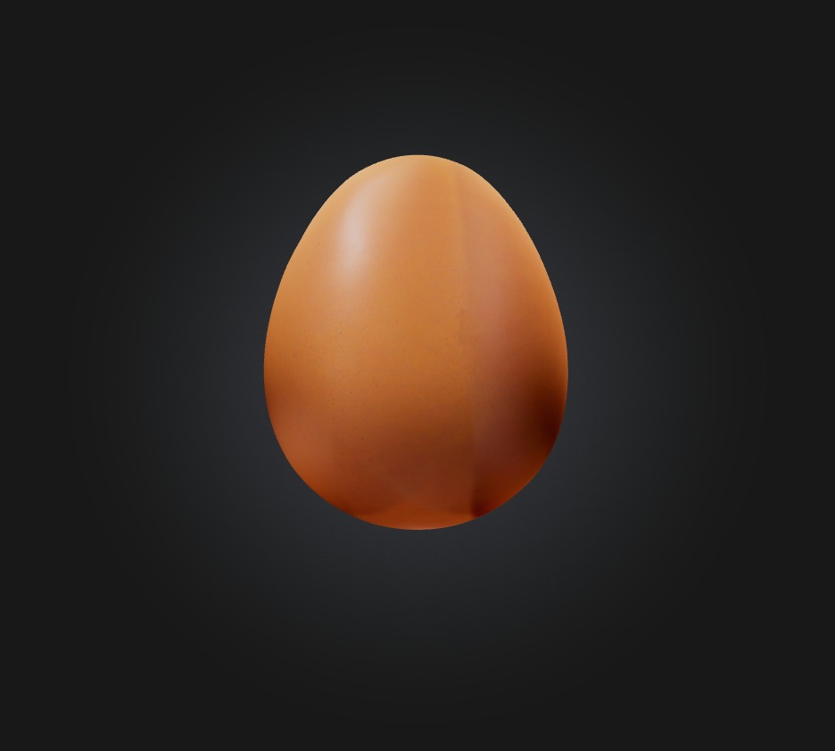 Egg Model Low-poly 3D model_7