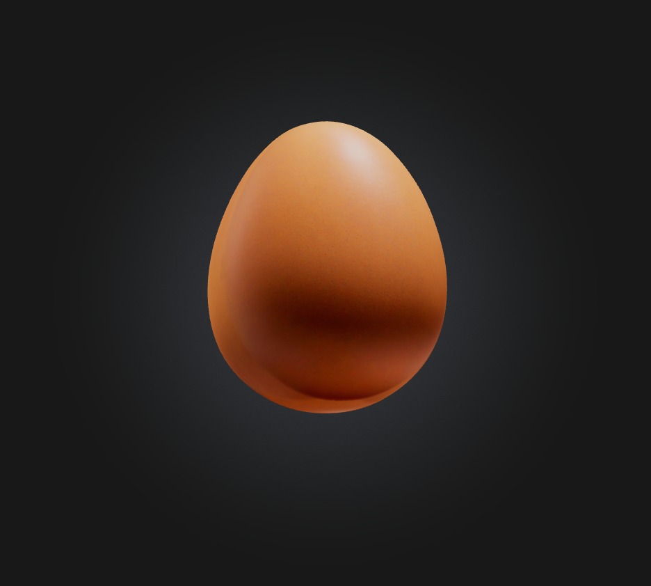 Egg Model Low-poly 3D model_6