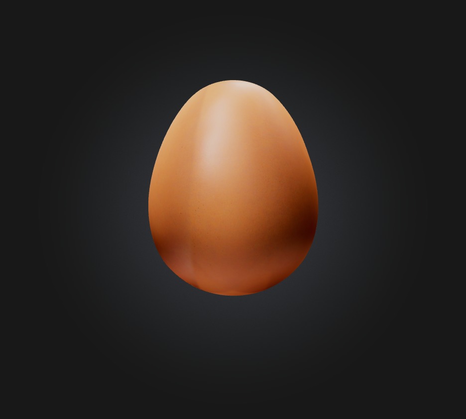 Egg Model Low-poly 3D model_4