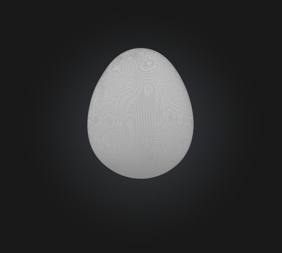 Egg Model Low-poly 3D model_1