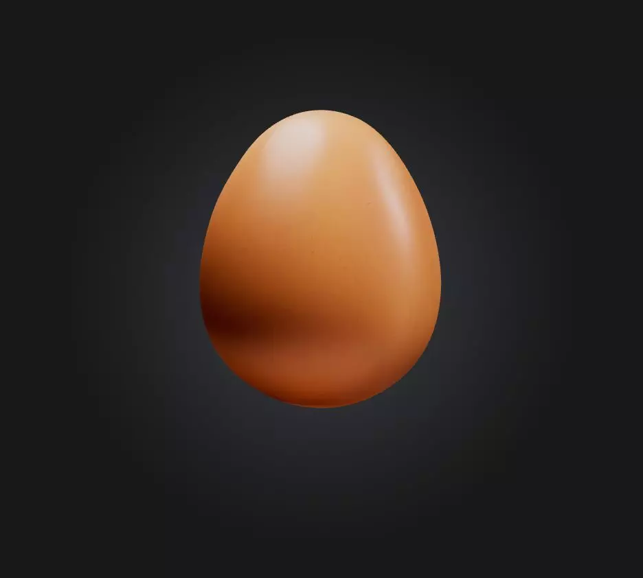 Egg Model Low-poly 3D model_0